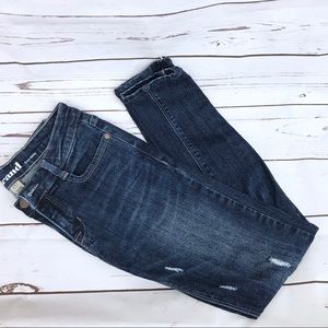 J Brand Super Skinny Lightly Distressed Midrise